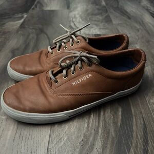 Tommy Hilfiger Brown Leather Sneakers Men’s 9.5